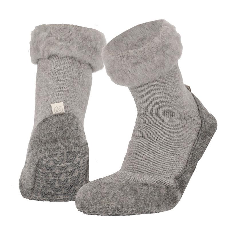 Apollo Huisslof wol anti-slipgrijs 4 5/46 (1 paar)