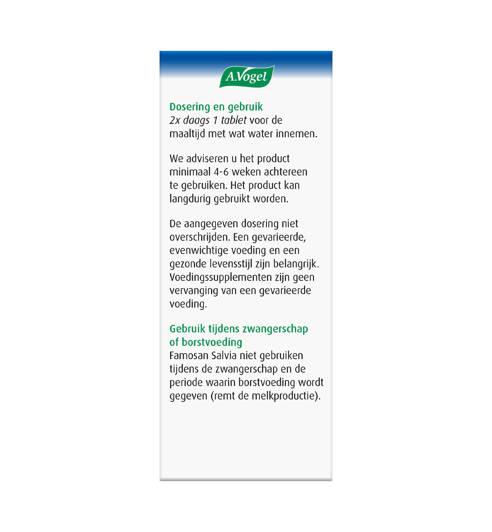 A.Vogel Famosan salvia (60 tabletten) - image 2