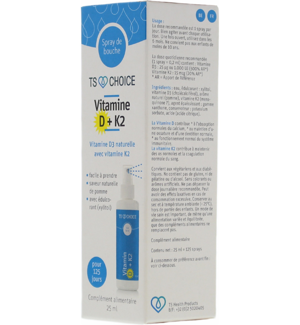 TS Choice Vitaminespray vitamine D3 + K2 (25 ml) - image 5