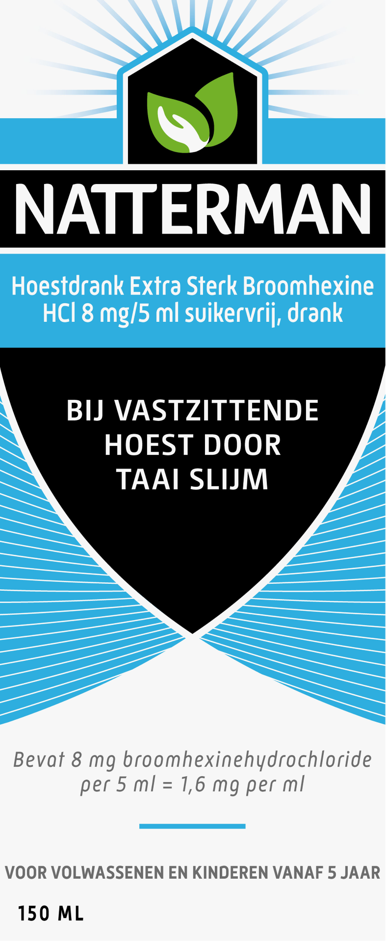 Natterman Hoestdrank extra sterk broomhexine HCl 8mg/5ml (150 ml)