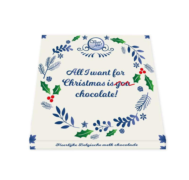 Voor Jou! Wensreep Delftsblauw Kerst All I Want (90 gr)