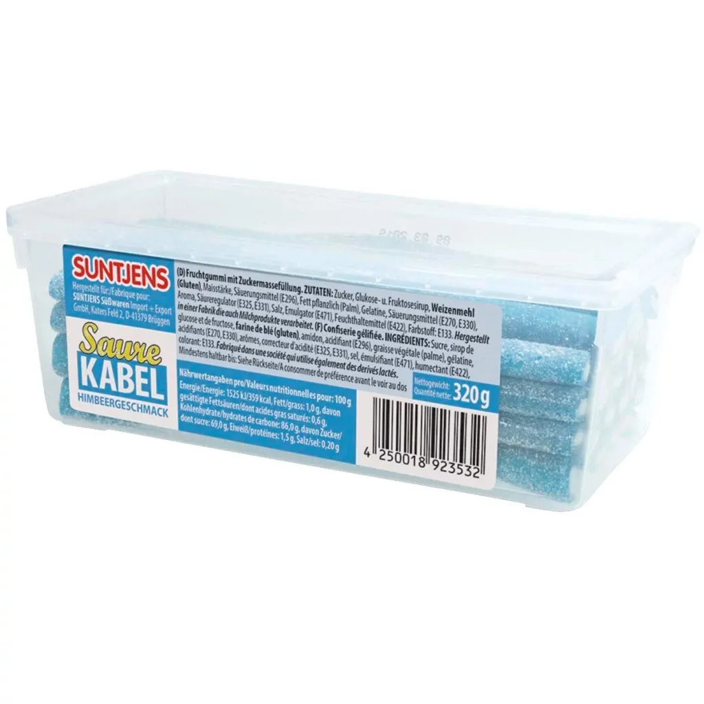 Suntjens Zure Kabel met Frambozensmaak (320 gr)