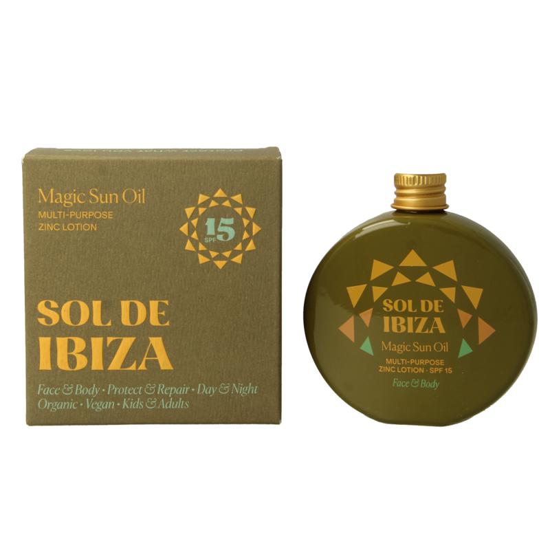 Sol de Ibiza Zonneolie Beschermend & Herstellend SPF15 Bio (30 ml)