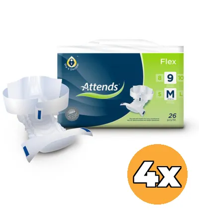 4x Attends Flex 9 Maat M 75-105 Cm (26 stuks)