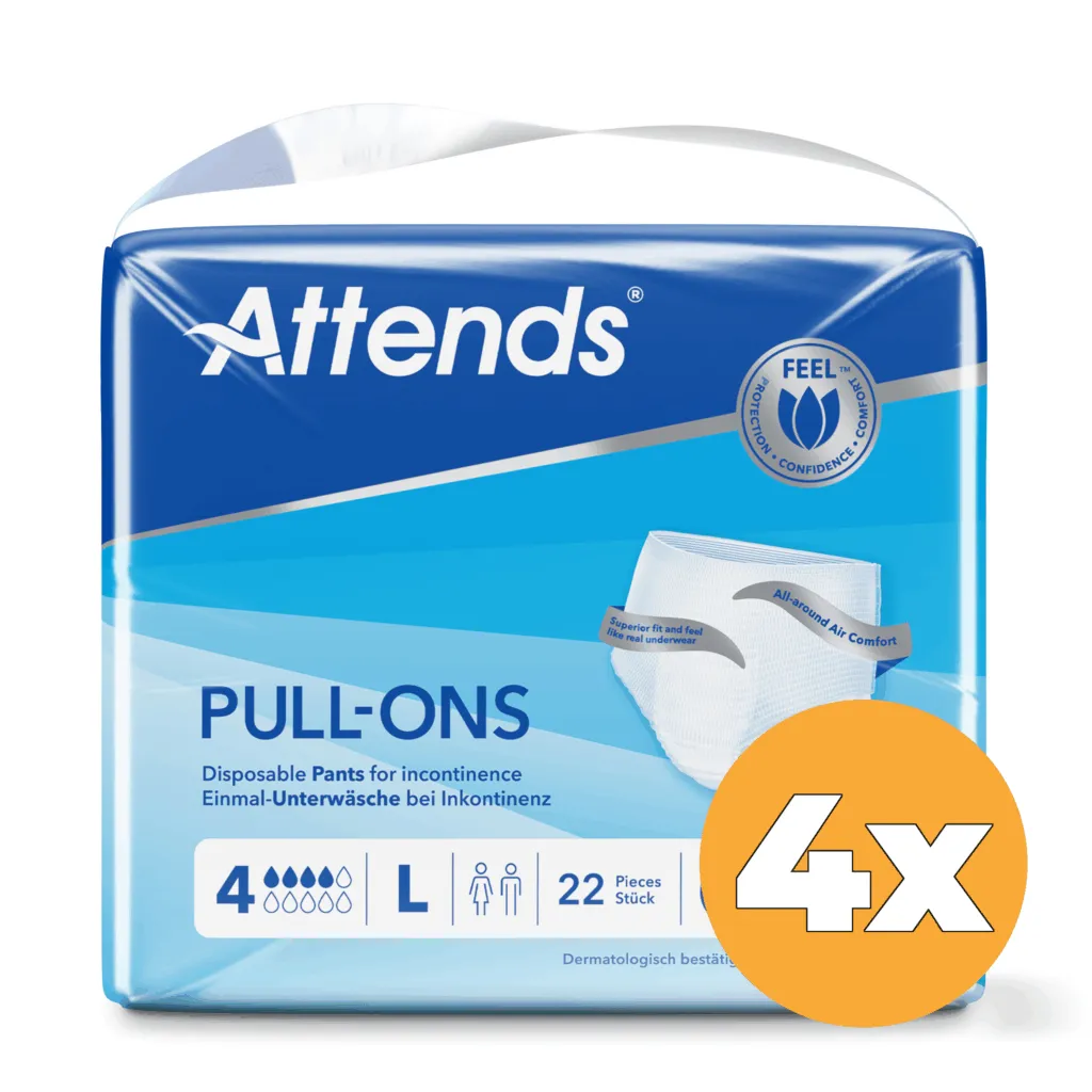 4x Attends Pull-Ons 4 Maat L (22 stuks)
