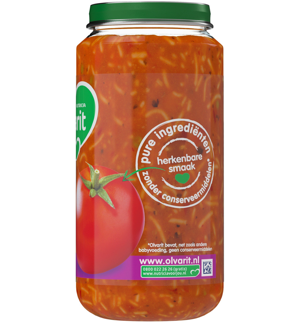 Olvarit Spaghetti tomaat ham 18M03 (250 gr)