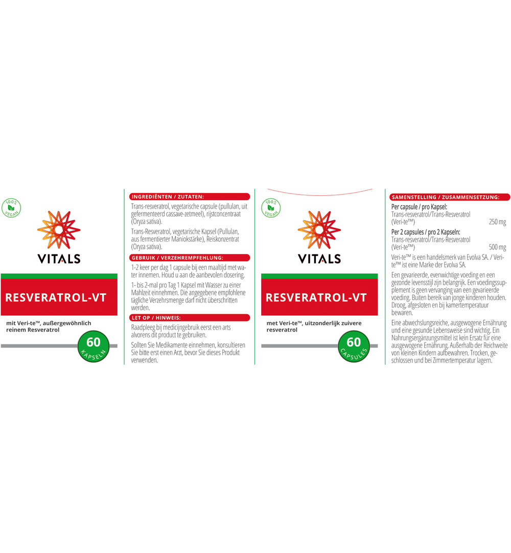 Vitals Resveratrol-VT (60 capsules) - image 3