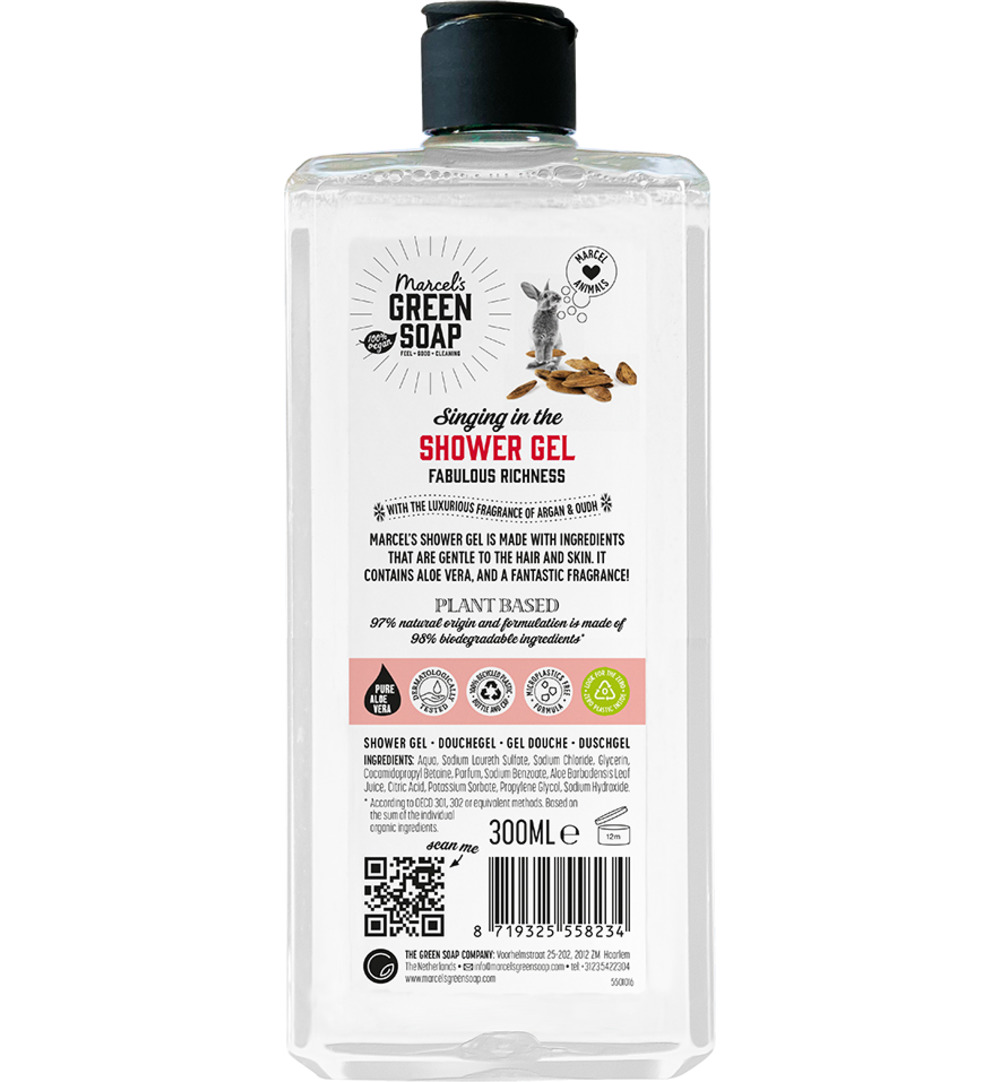 Marcel's Green Soap Shower gel Argan & Oudh (300 ml)