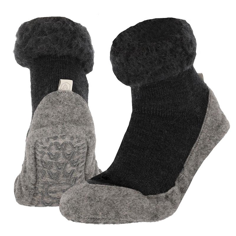 Apollo Huisslof wol anti-slip antraci et 45/46 (1 paar)