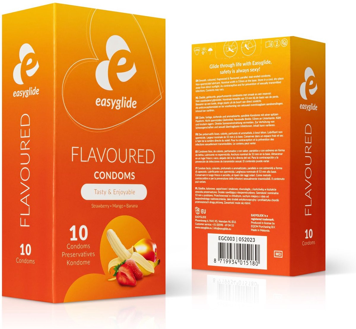 Easyglide Easyglide condoom met smaakjes (10 stuks)