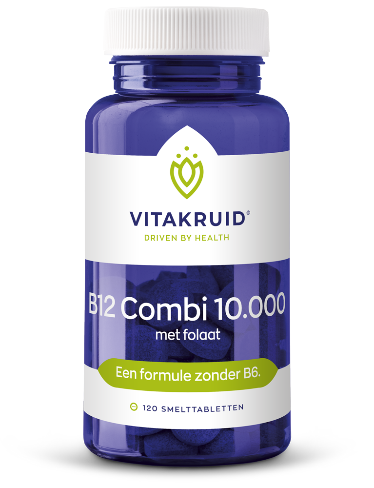 Vitakruid B12 Combi 10.000® Met Actief Folaat Vitamine (120 smelttabletten)