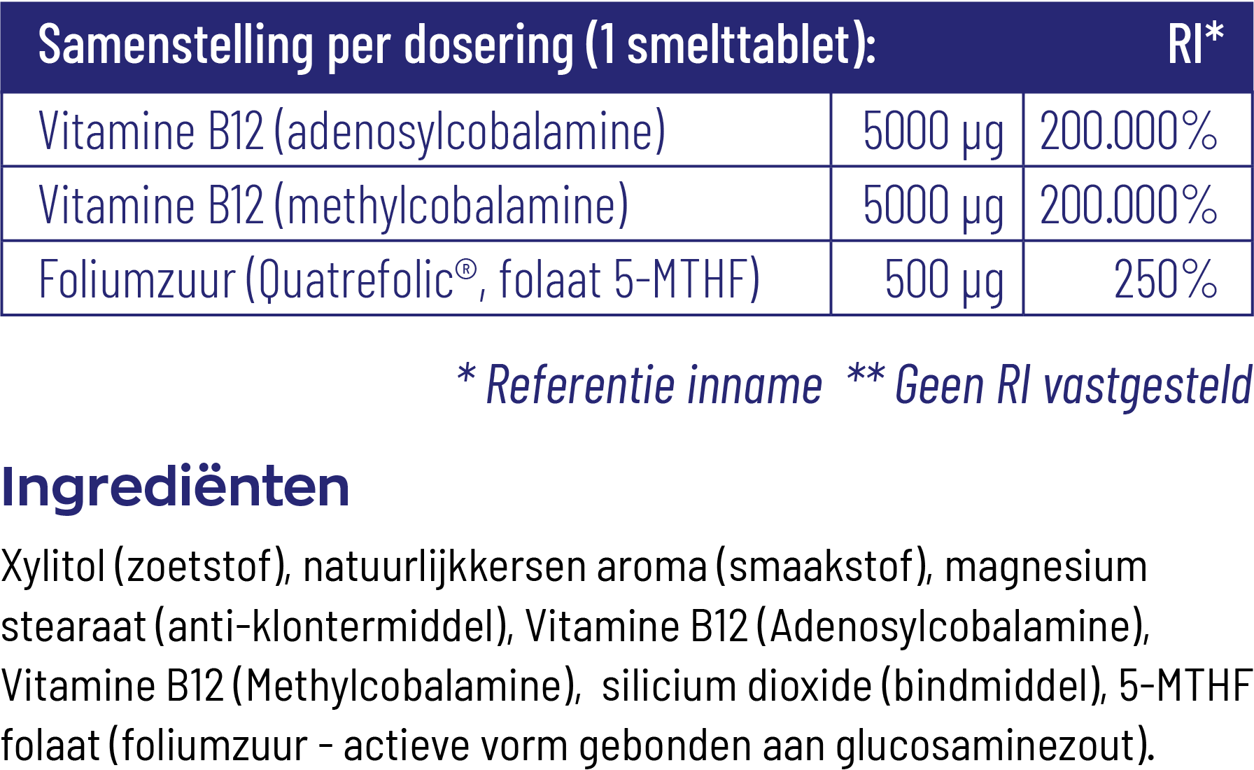 Vitakruid B12 Combi 10.000® Met Actief Folaat Vitamine (120 smelttabletten) - image 4