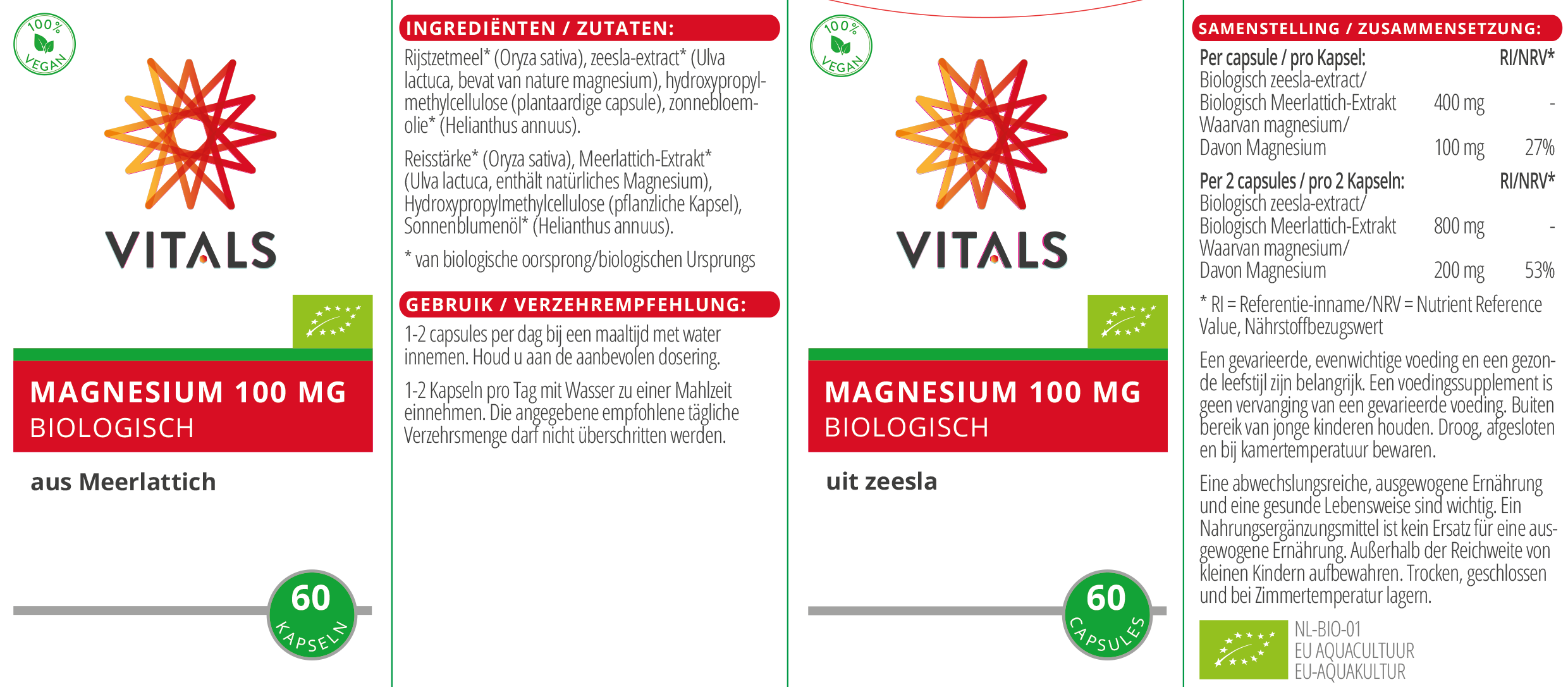 Vitals Magnesium 100mg Bio (60 capsules) - image 3