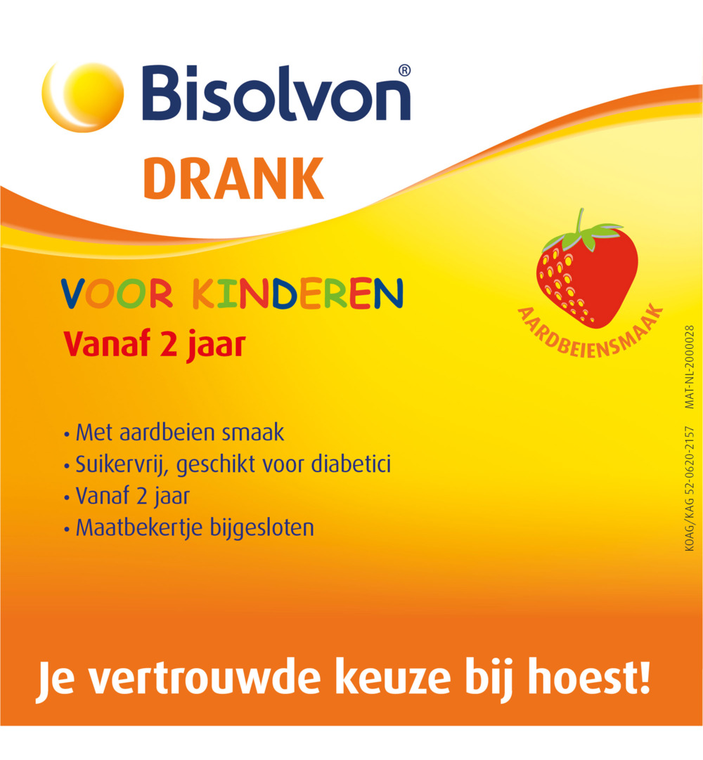 Bisolvon Drank kind aardbei (200 ml) - image 2