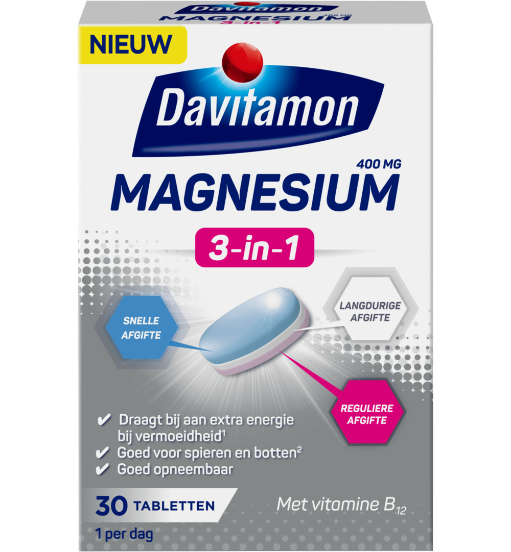 Davitamon Magnesium 3-in-1 (30 tabletten)