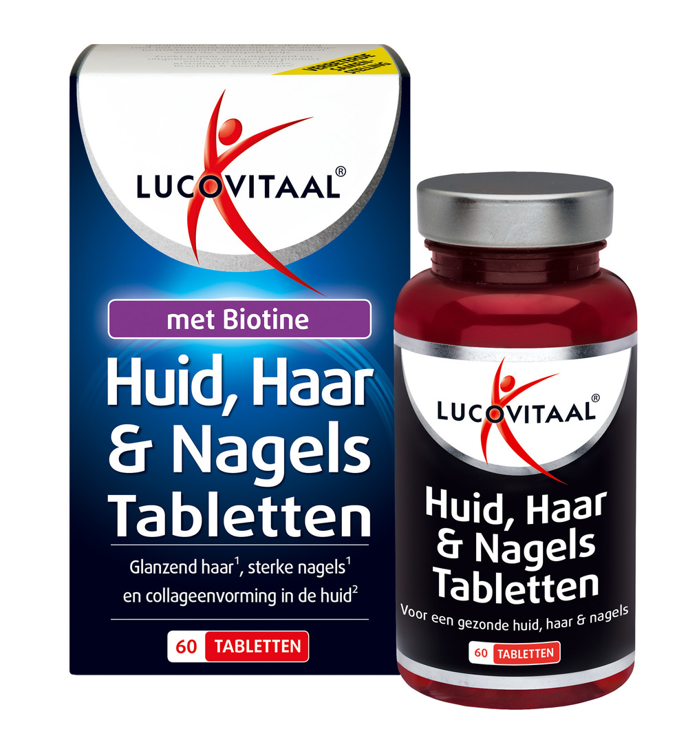 Lucovitaal Huid, Haar & Nagels Met Biotine (60 tabletten) - image 3
