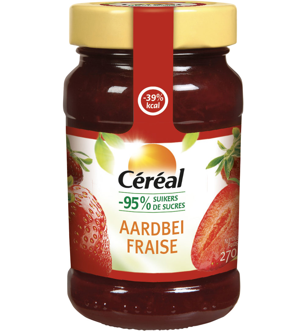 Céréal Fruitbeleg aardbei suikervrij (270 gr)