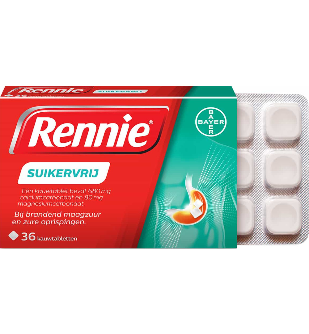Rennie Suikervrij (36 tabletten)