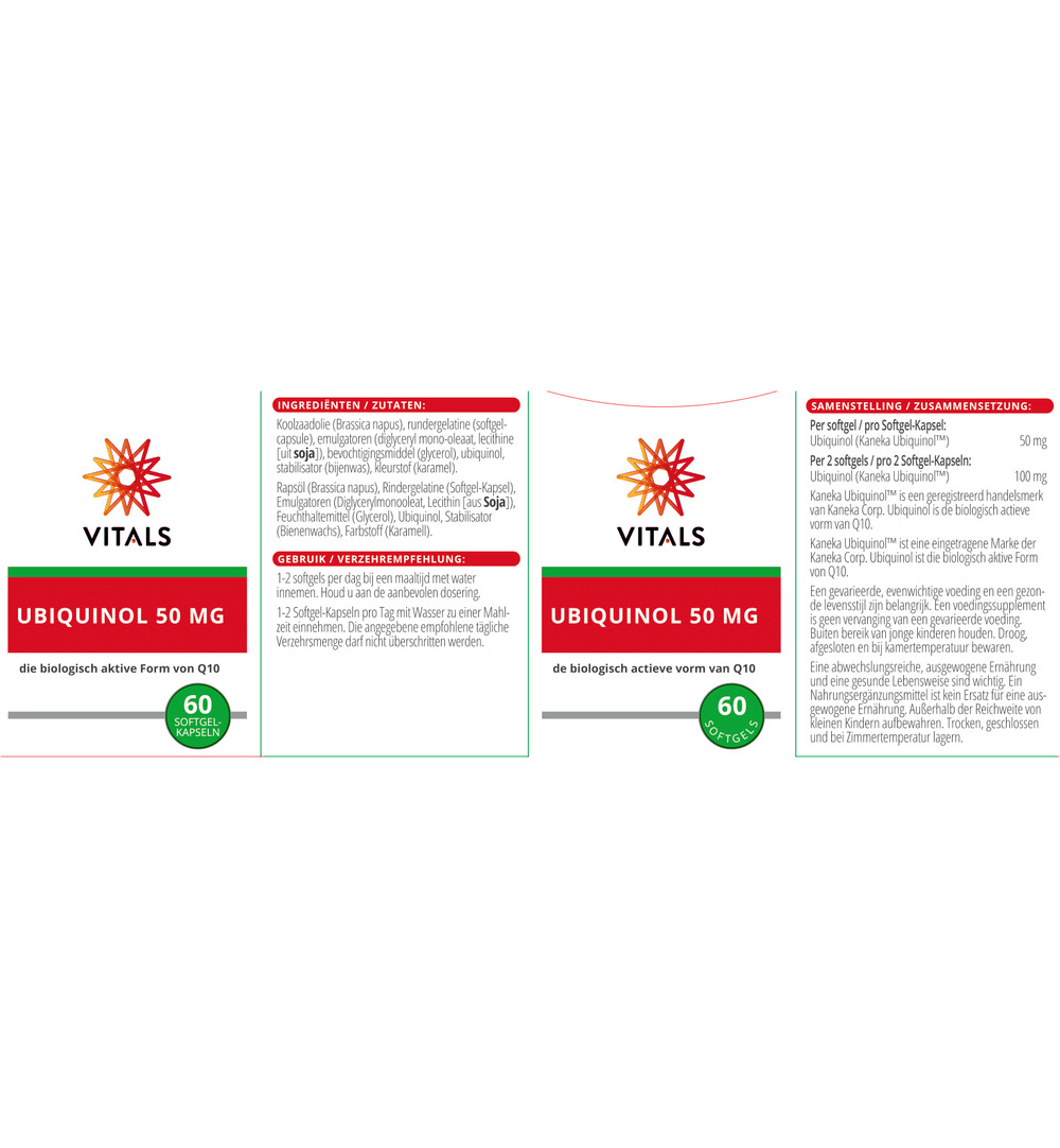 Vitals Ubiquinol 50 mg (60 softgels) - image 3
