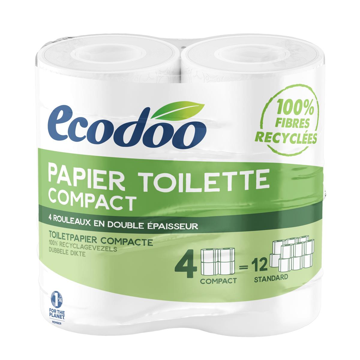 Ecodoo Toiletpapier compact ecologisch bio (4 stuks)