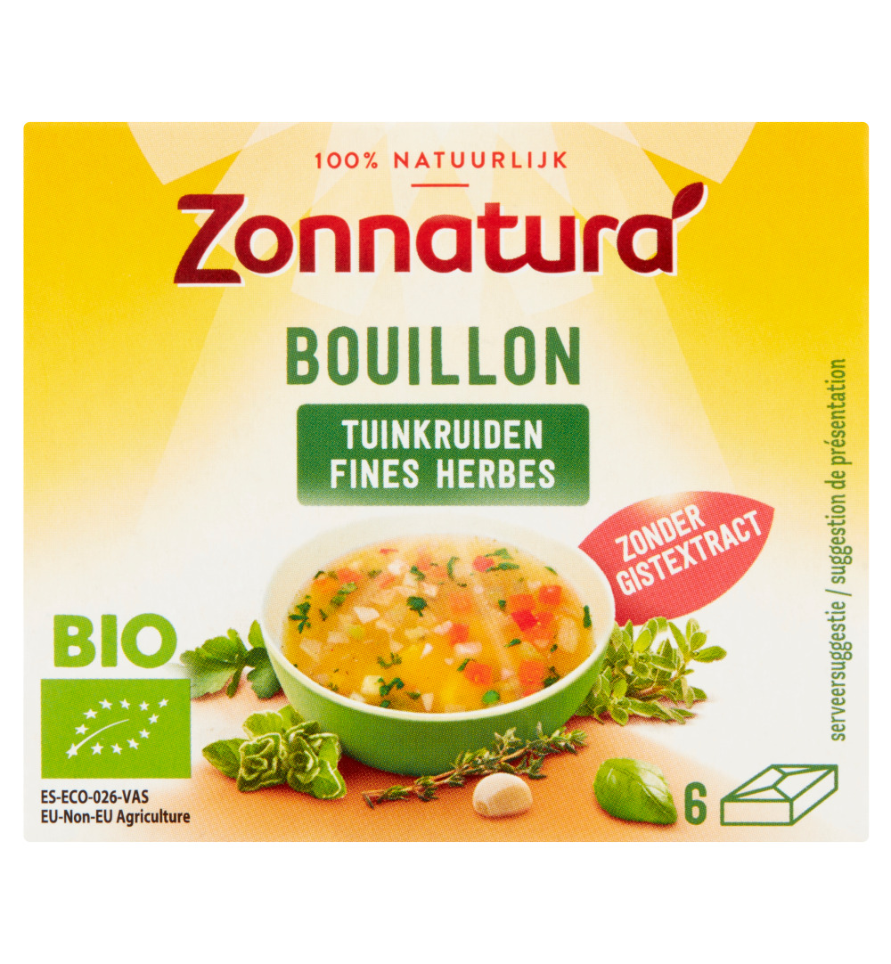 Zonnatura Fine Herbstock Bouillon Zonder Gist Bio (60 gr)