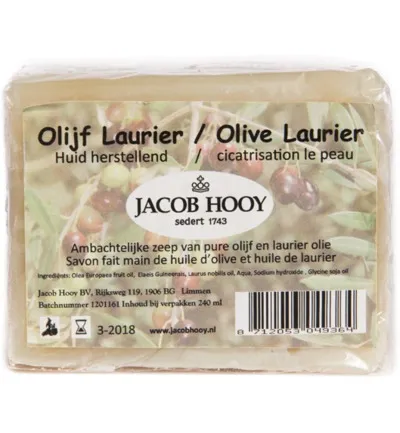 Jacob Hooy Olijf zeep niet vloeibaar (1 stuk)