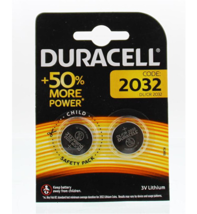 Duracell Batterij dl/2032 cl/2032 3v litium (2 stuks)