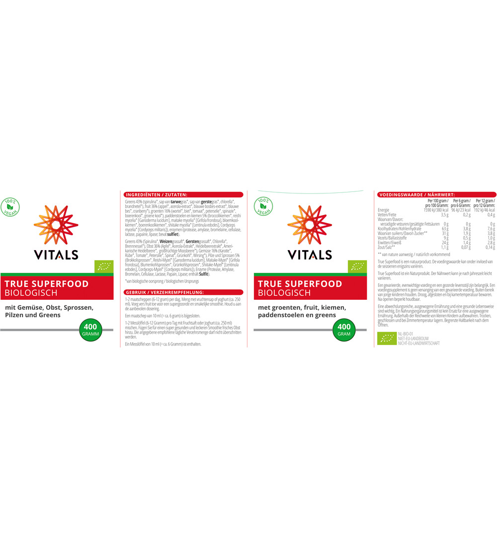 Vitals TrueSuperfood bio (400 gr) - image 3