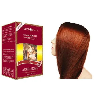 Surya Brasil Henna Haarverf Poeder Rood (50 gr)
