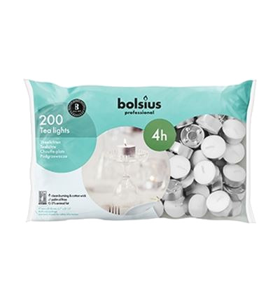 Bolsius Theelicht 16/38 Wit (200 stuks)