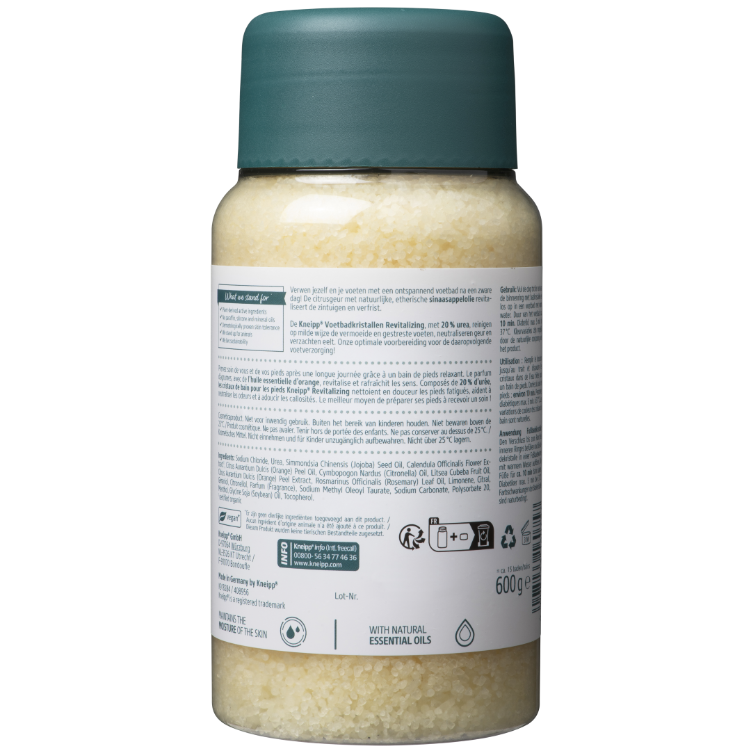 Kneipp Voetbadkristal vitalizing calendula sinaasappel (600 gr)