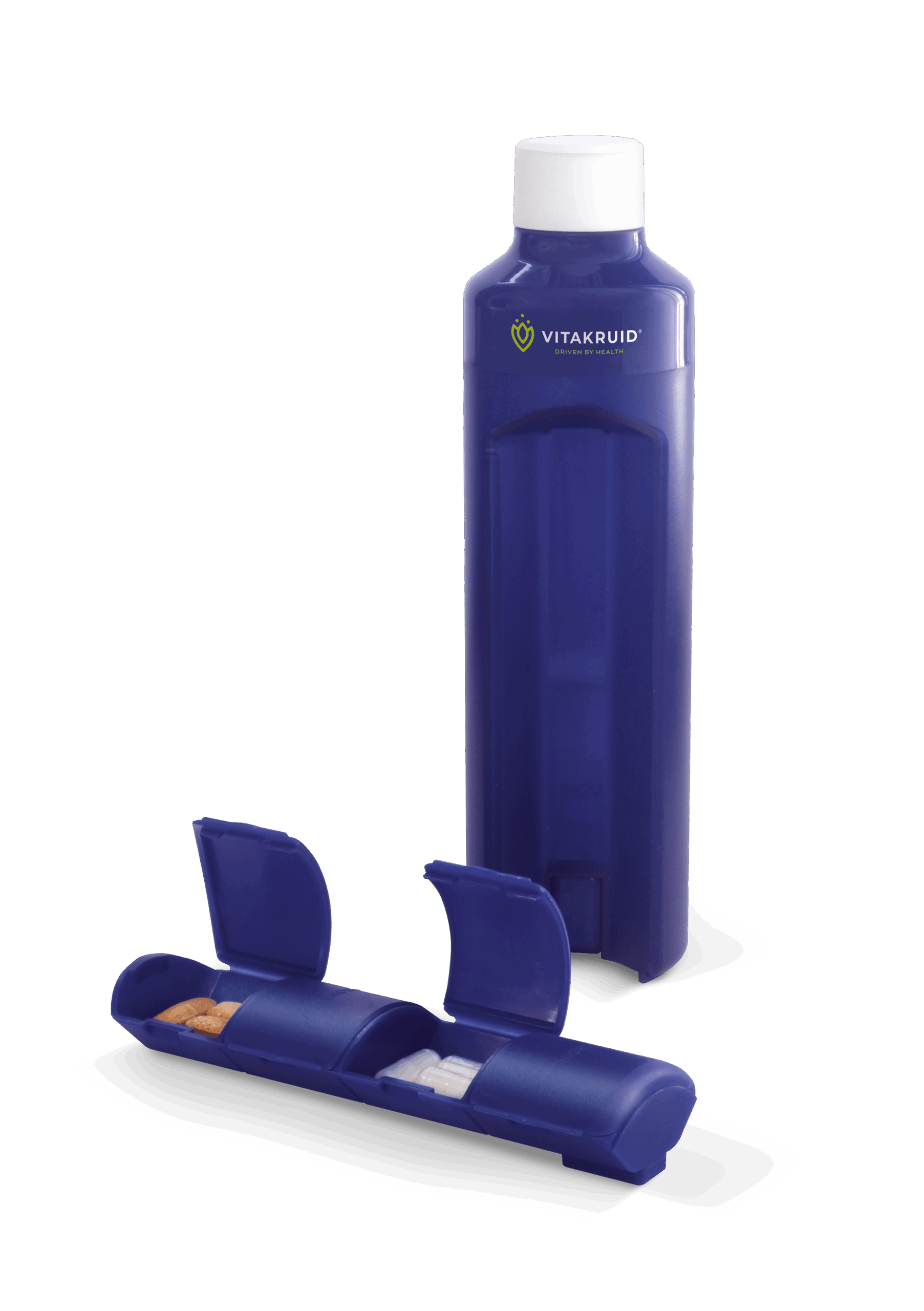 Vitakruid Waterfles & Pillendoos In Één (1 stuk)
