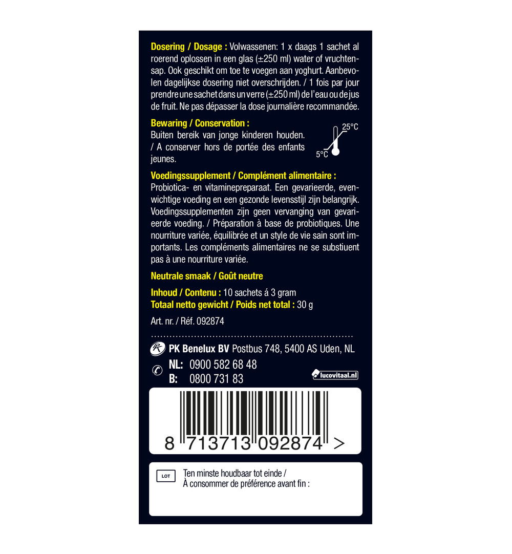 Lucovitaal Pre & Probiotica (10 sachets) - image 3