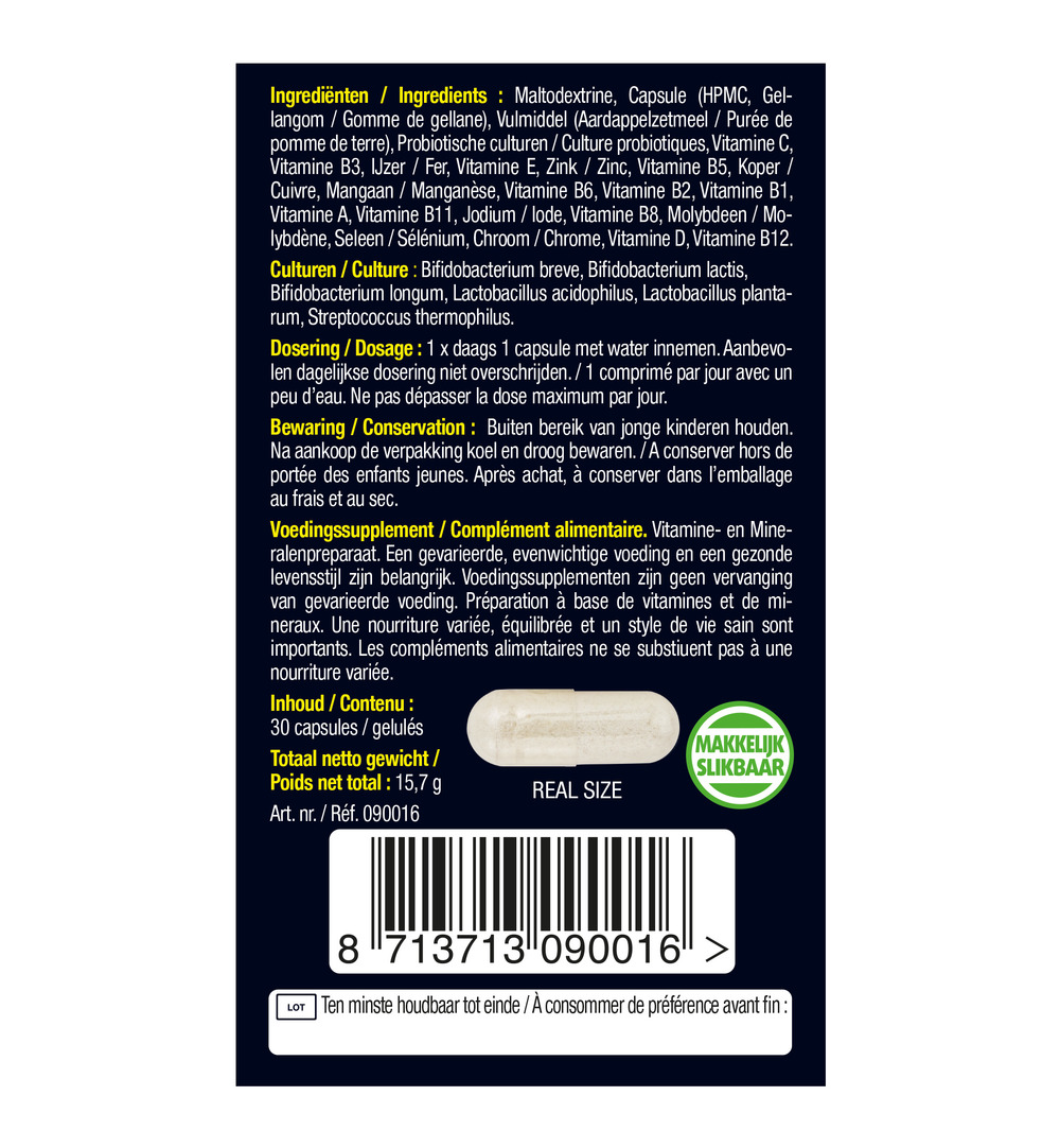 Lucovitaal Probiotica Vitaminen & Mineralen Complex (30 capsules) - image 6