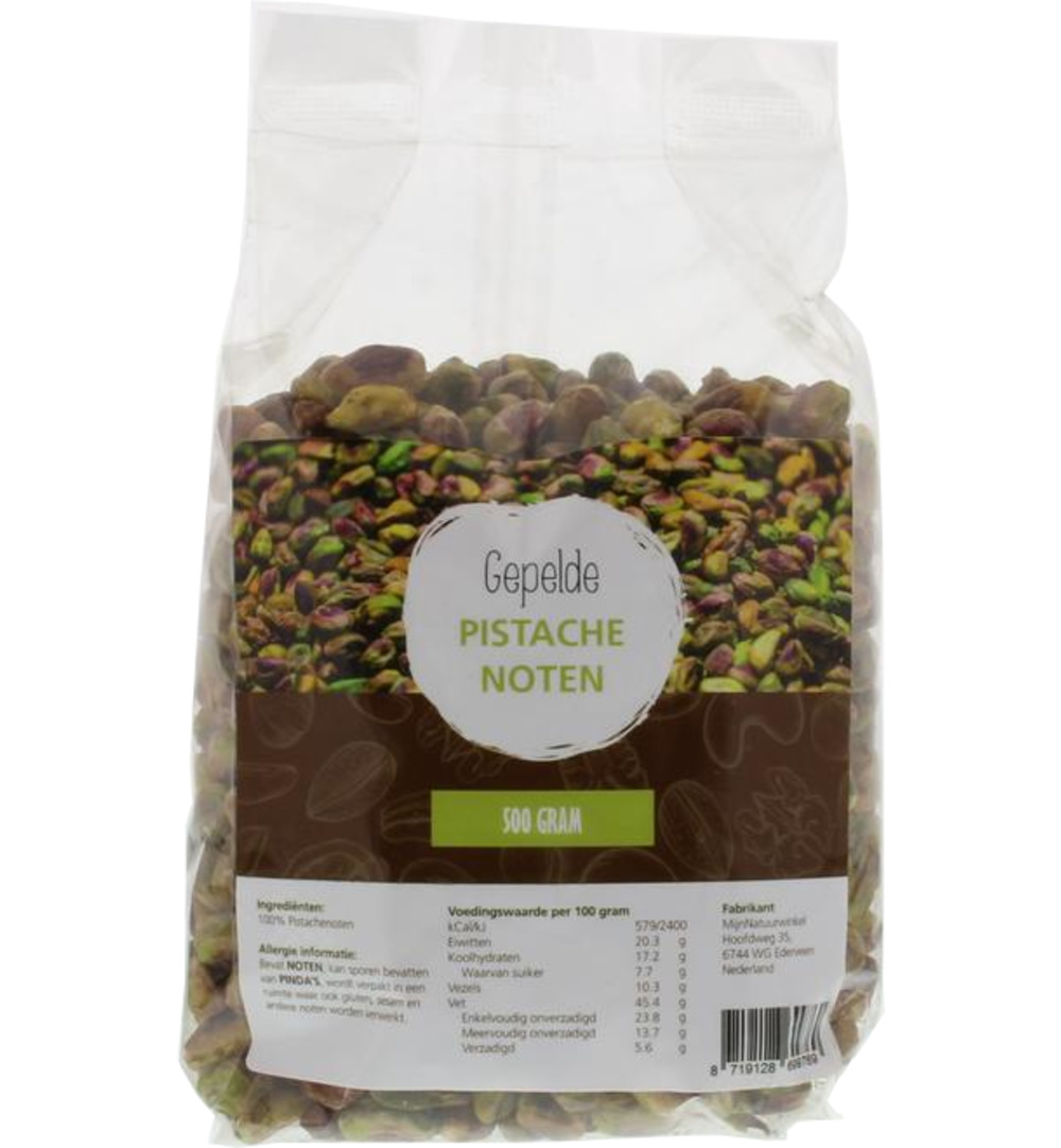 Mijnnatuurwinkel Gepelde Pistache Noten (500 gr)