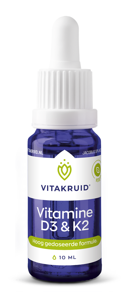 Vitakruid Vitamine D3 & K2 (Menaq7®) Met Druppelpipet (10 ml)