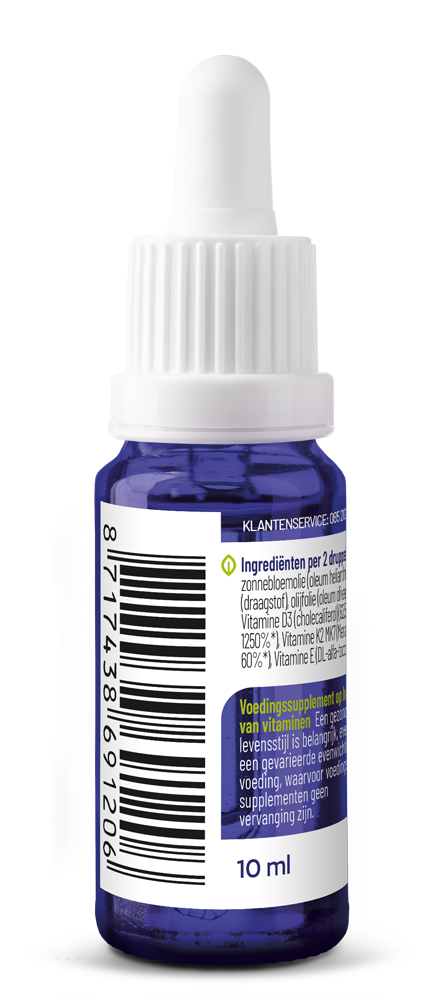 Vitakruid Vitamine D3 & K2 (Menaq7®) Met Druppelpipet (10 ml)