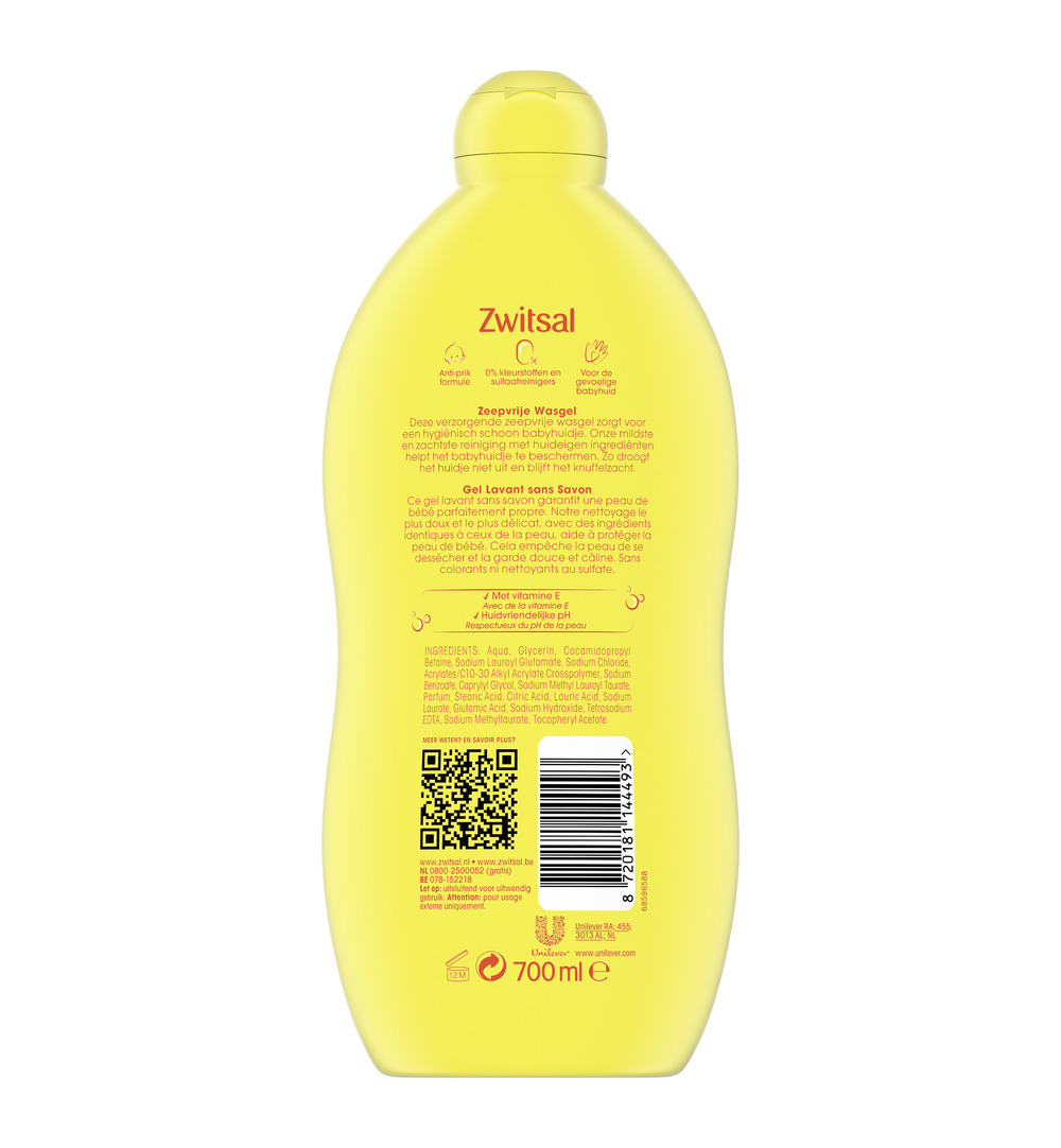 Zwitsal Wasgel zeepvrij (700 ml) - image 2