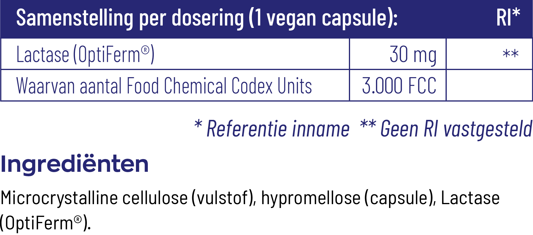 Vitakruid Lactase Enzym Optiferm® 3.000 Fcc (90 vega capsules) - image 3