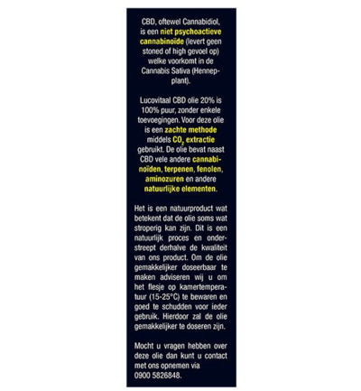 Lucovitaal CBD Olie 20% (5 ml) - image 4