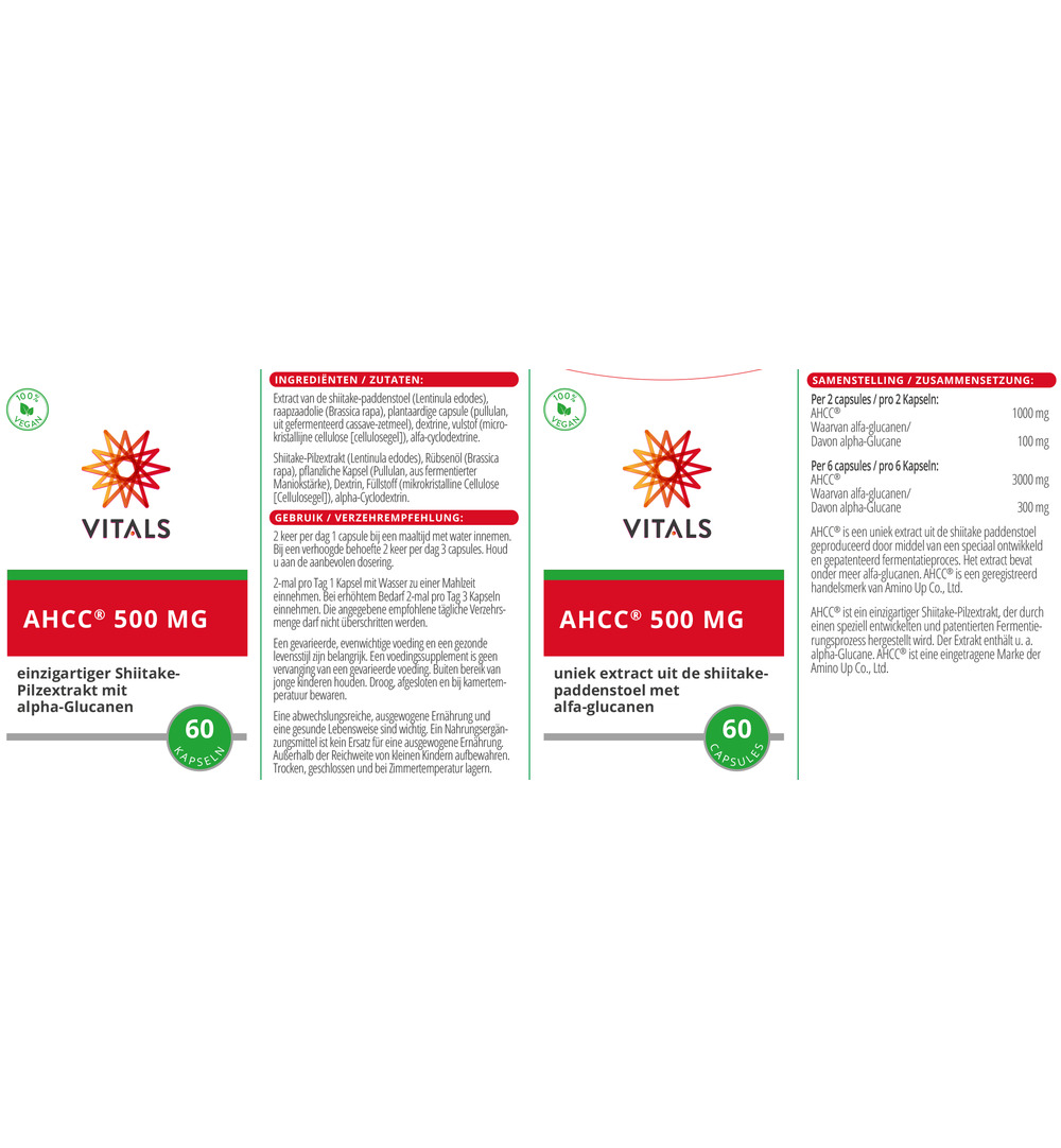 Vitals AHCC 500mg (60 capsules) - image 3
