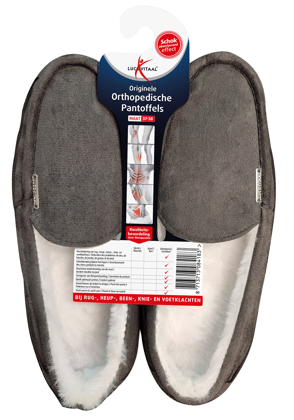 Lucovitaal Orth. Pantoffels 37-38 Hanger (1 paar)