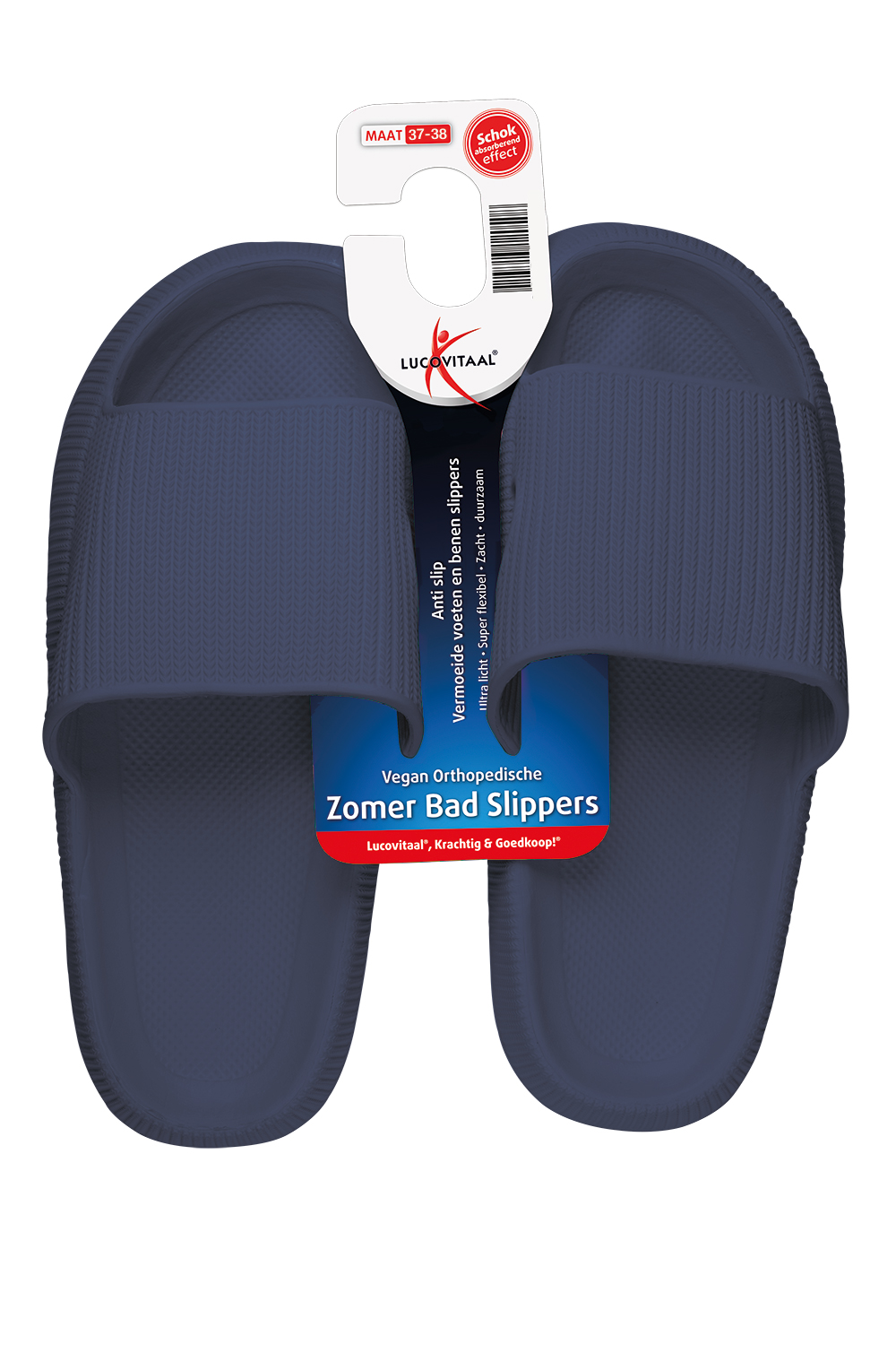 Zomer Badslipper 37-38 Donkerblauw (1 paar)
