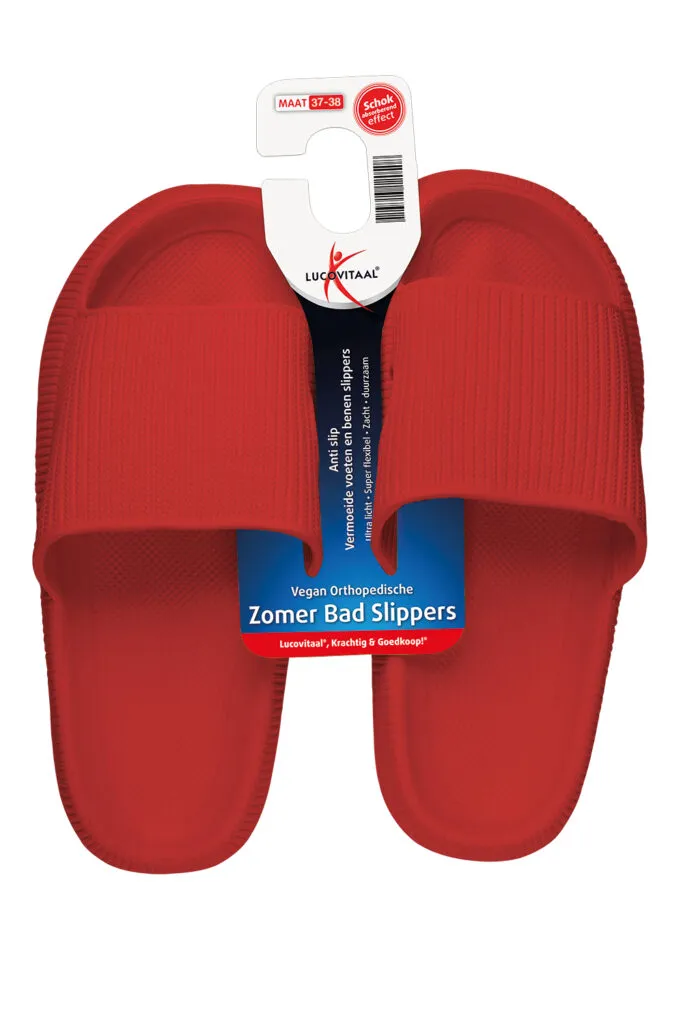 Zomer Badslipper 37-38 Rood (1 paar)