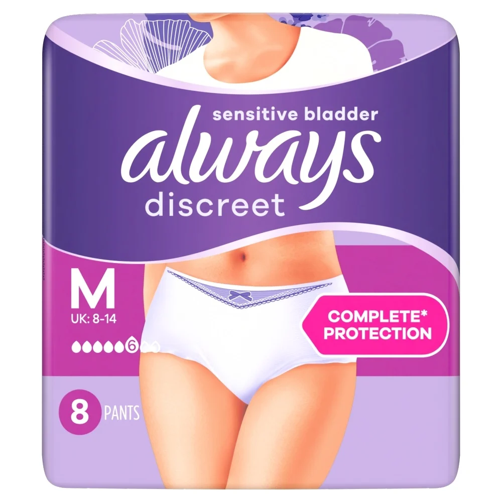 Always Discreet Broekje Maat M Lage Taille (8 stuks)
