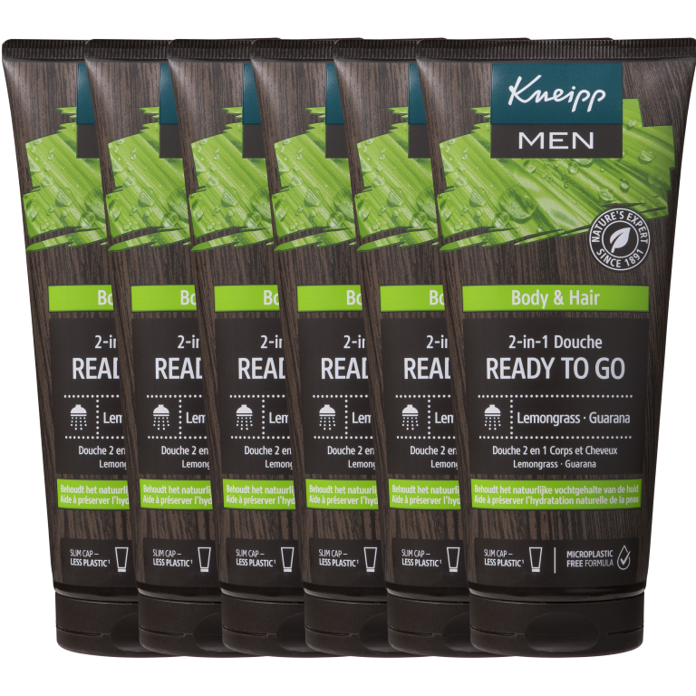6x Kneipp Douche men 2-in-1 ready to go (200 ml)