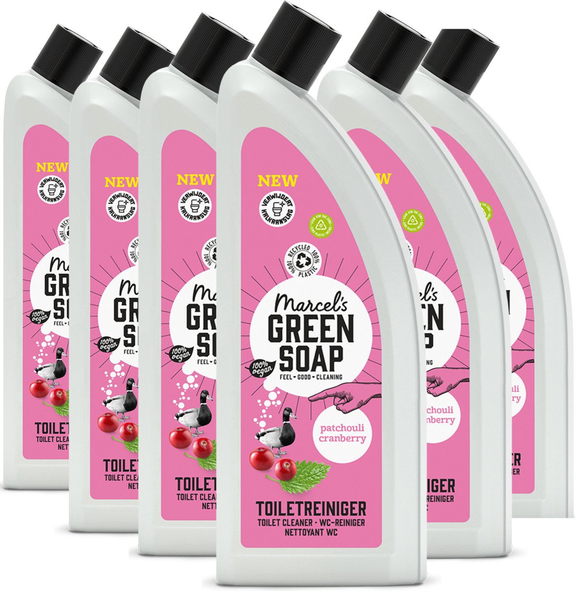6x Marcel's Green Soap Toiletreiniger patchouli & cranberry (750 ml)