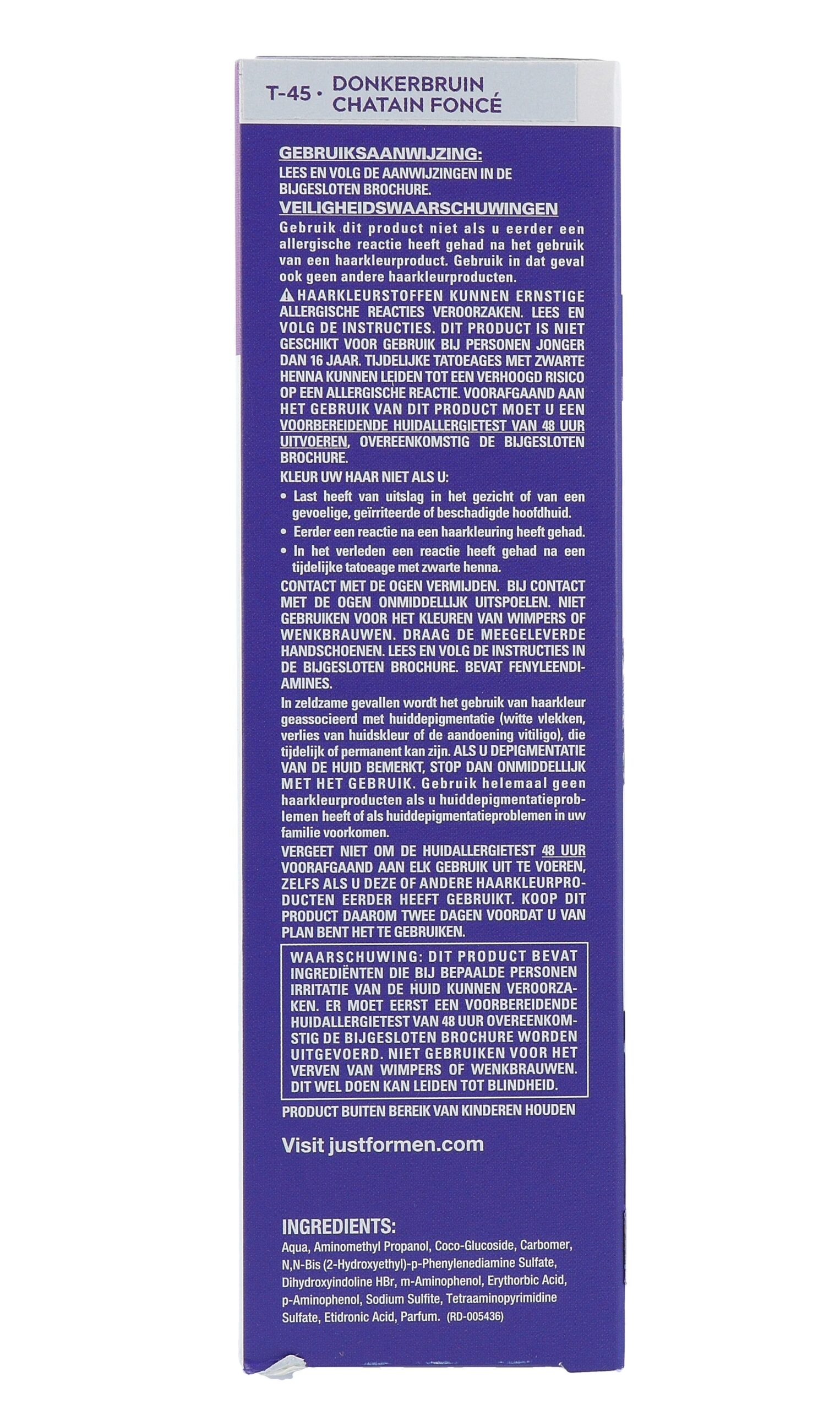 Just For Men Touch of Grey T-45 Donkerbruin (1 stuk) - image 2