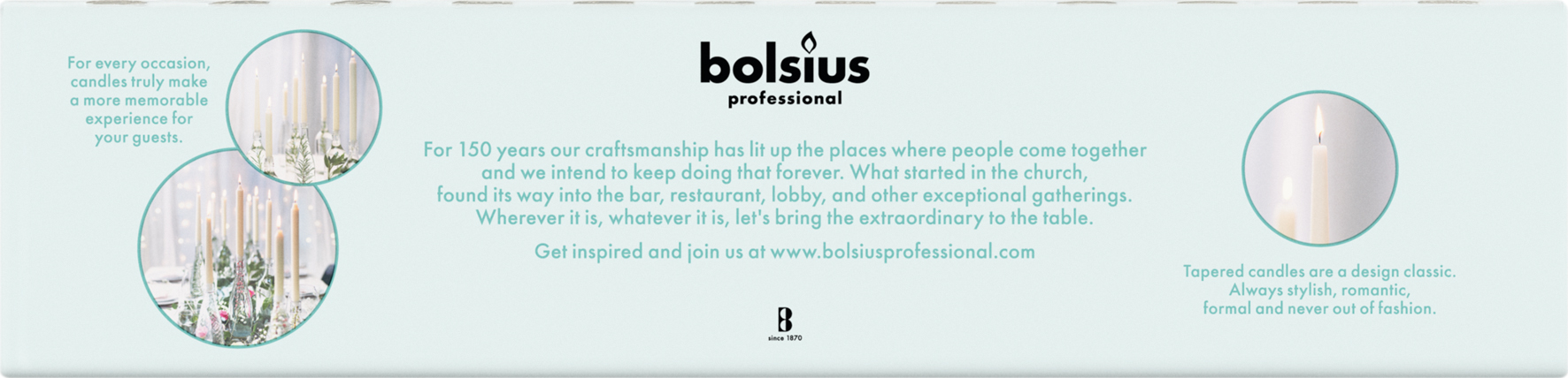 Bolsius Horeca Gotische Kaars 250/24 Doos 30 Ivoor (30 stuks) - image 3