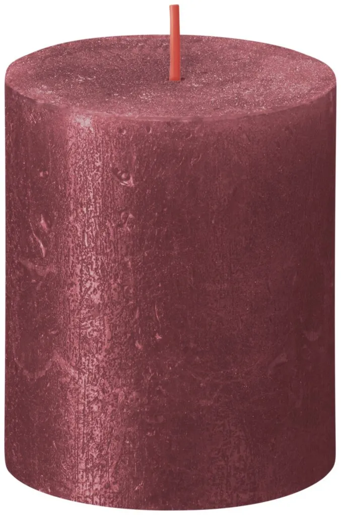 Bolsius Metallic Rustiekkaars 80/68 Rood (1 stuk)